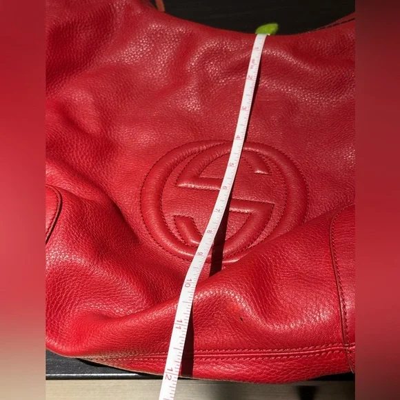 Authentic Gucci Red Leather Soho shoulder bag - Picture 13 of 14